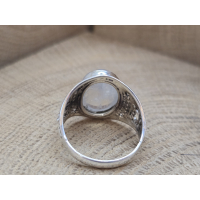 Echt zilveren ring met Maansteen